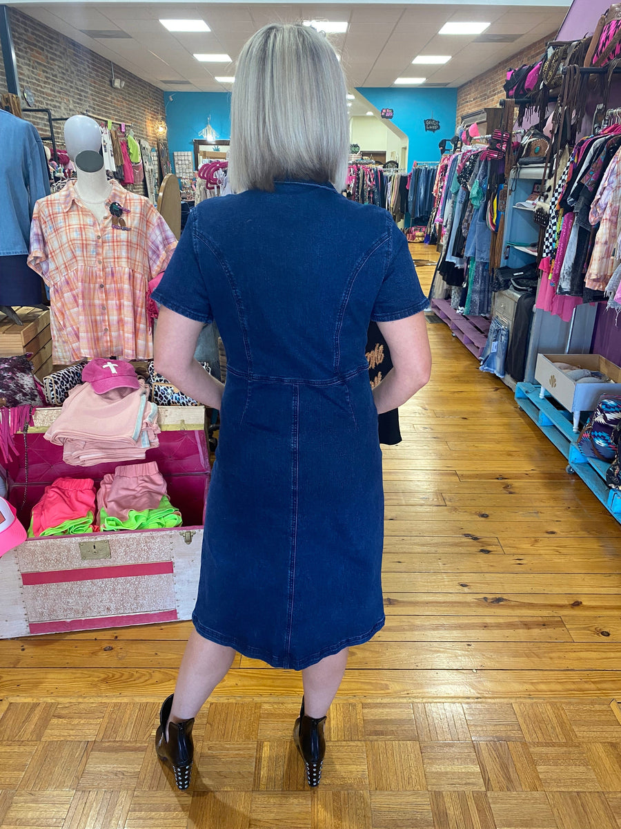 The Lil Denim Dress – The Sparkly Pig The Lil Denim Dress – The Sparkly Pig