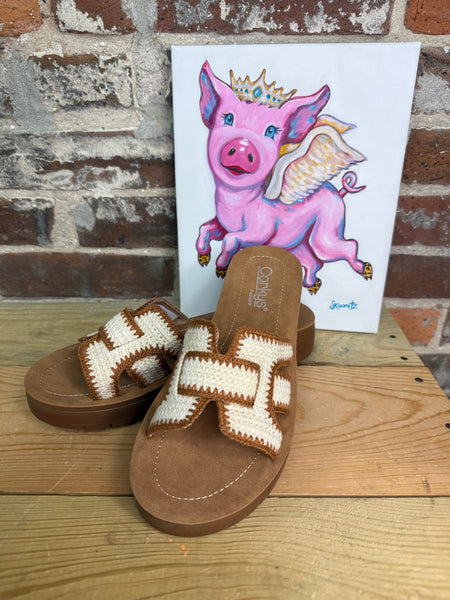 Corkys On The Edge Sandal Tan Combo