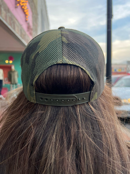 Camo Hat w/ Sequin Bass