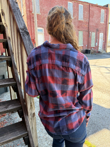 Distressed Flannel Bar Fight Blues