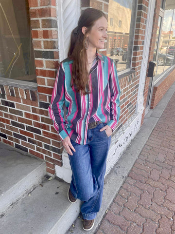 New To Country Button Up Top