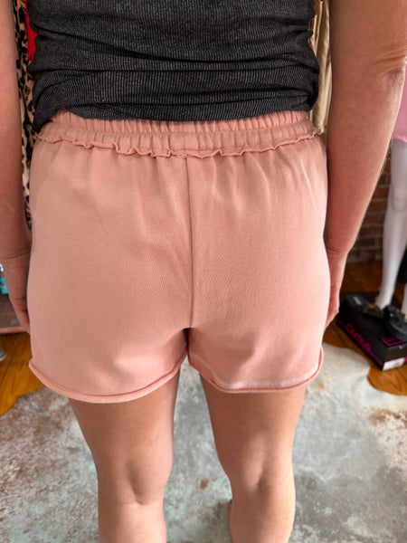 Rose Side Band French Terry Shorts