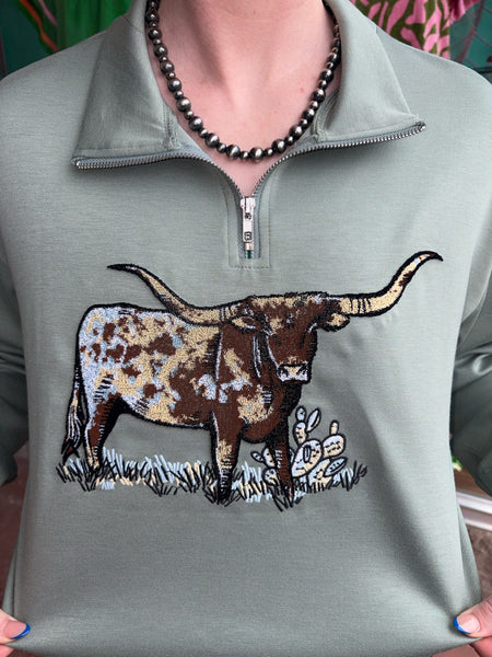 Blue Lomita Longhorn Pullover
