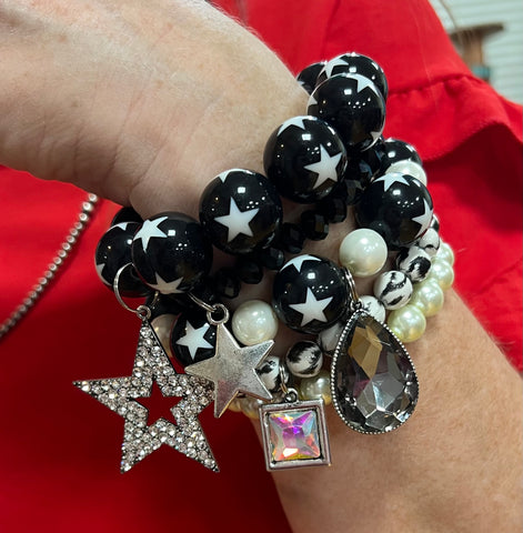 Black Star Bracelet Stack