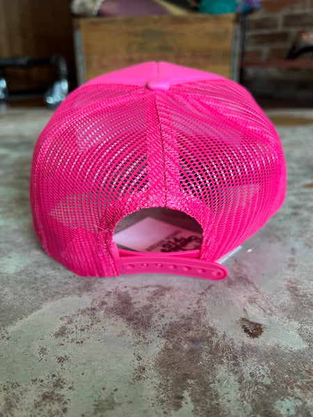 Just A 4x4 Girl Trucker Hat Pink