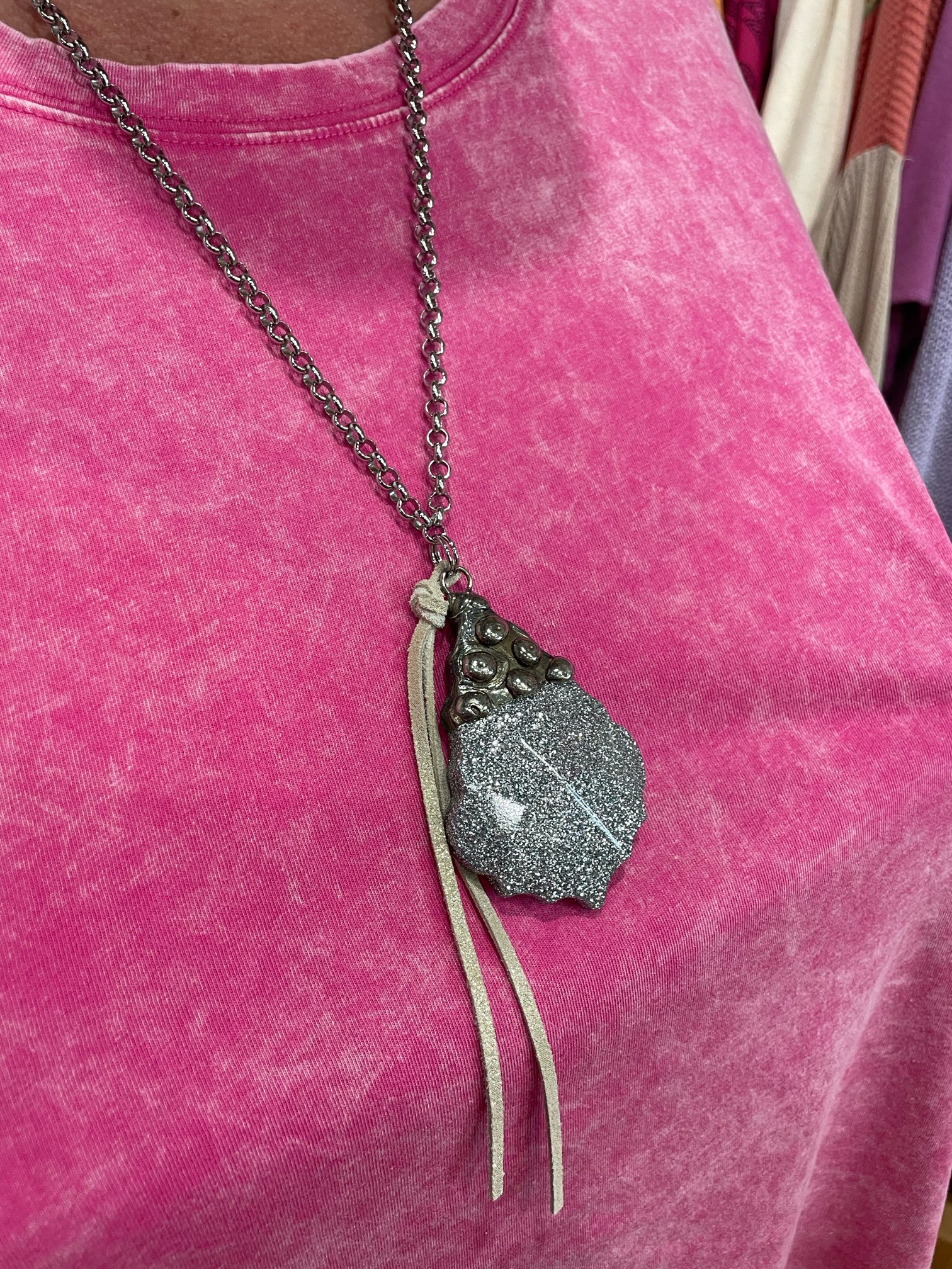 Glitter Pendant Necklaces