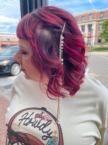Pearl w/ Bling Bobby Pin