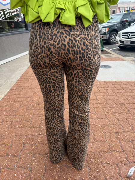 Judy Blue Mr Jaqueline Flare Leopard Luxe