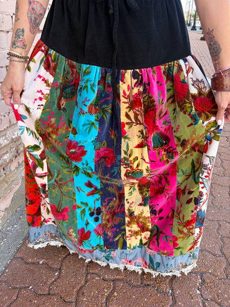 A Rare Bird One Size Velvet Skirt