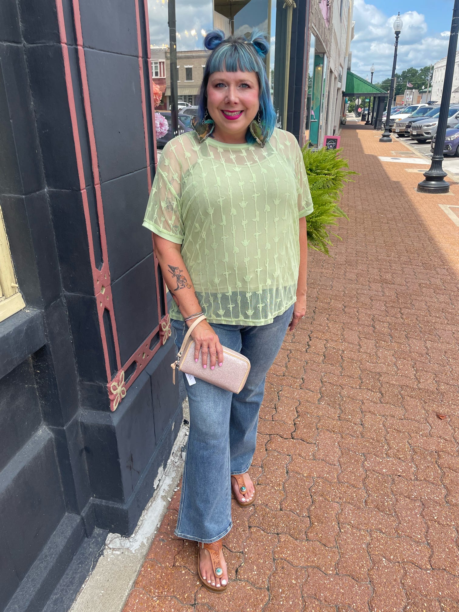 Cowtown Cutesy Top Sherby Lime
