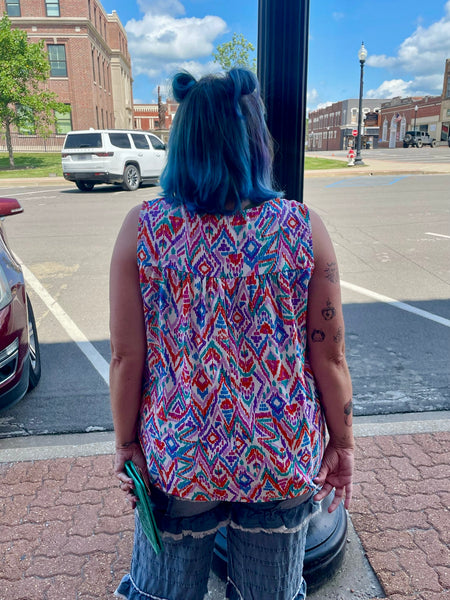 Fun Print w/ Bow Ties Plus Size Tank