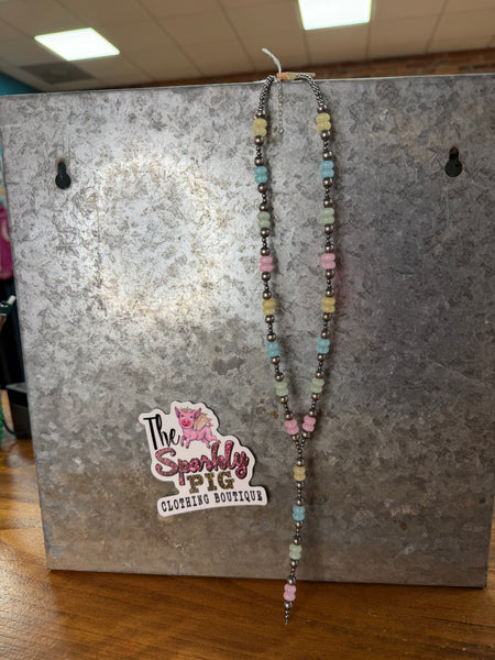 Jaci Fun Color Lariat Necklace