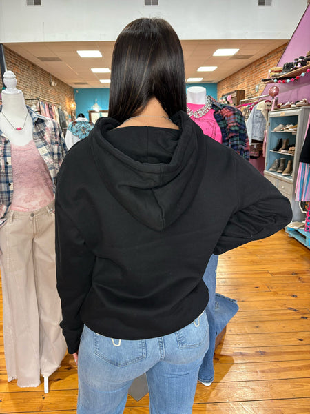 Black Hoodie w/ Bootstitch Design