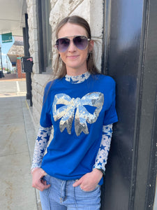 Go Team Go Blue Mesh Top