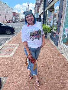Besties Jeep Tee on White