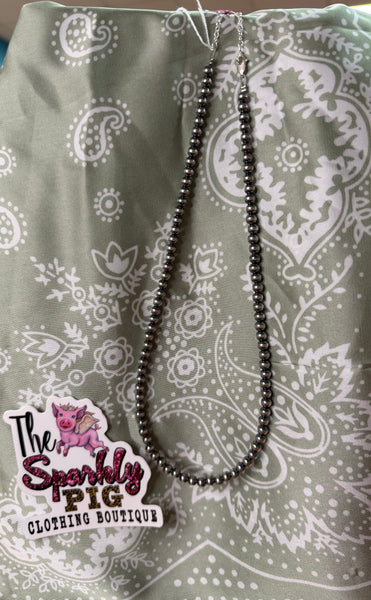 18 inch Sterling Silver Pearls Necklace