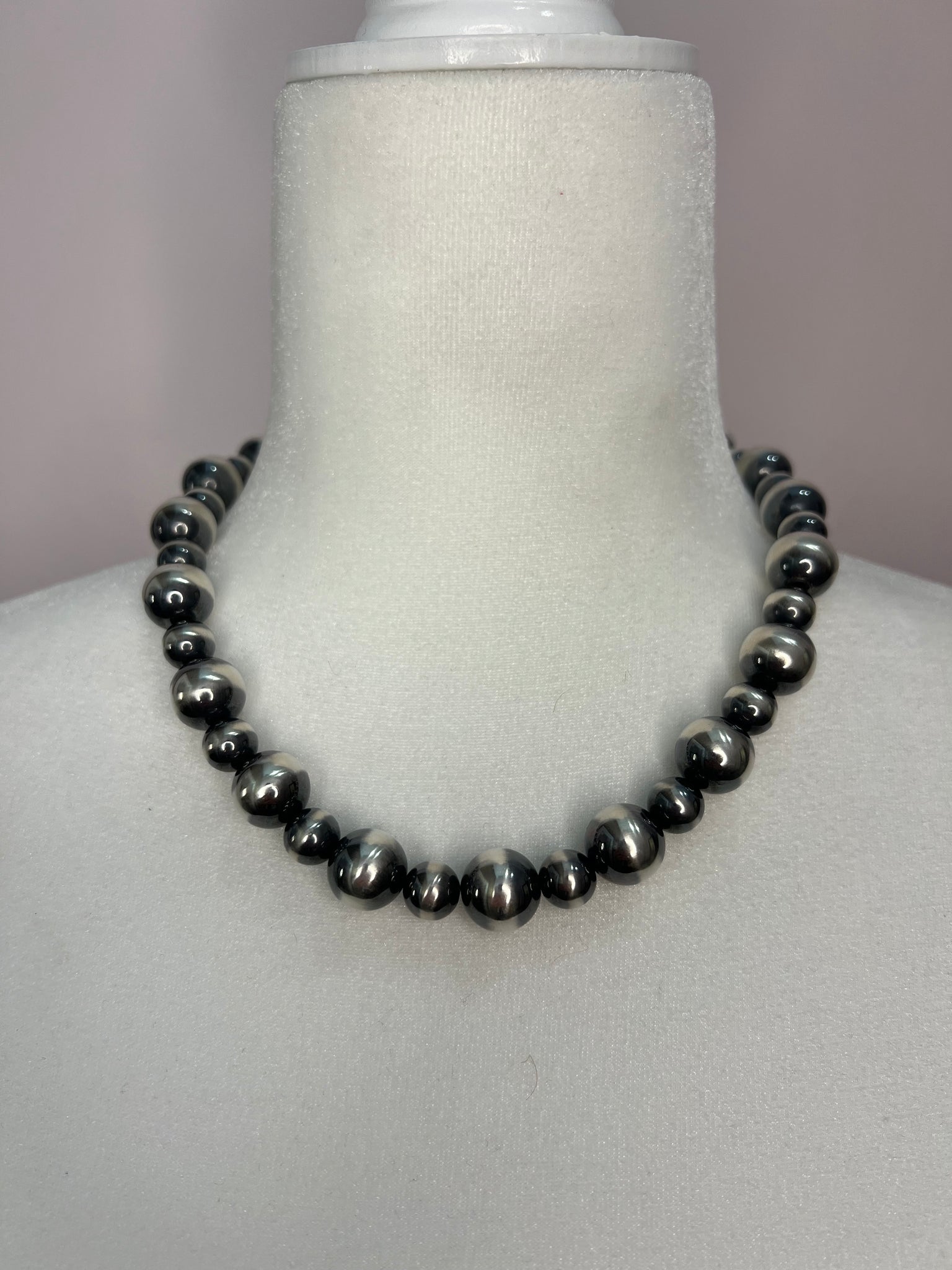 10mm, 14mm Navajo Pearl Necklace
