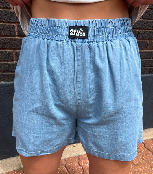 Denim Dally Denim Boxer Shorts