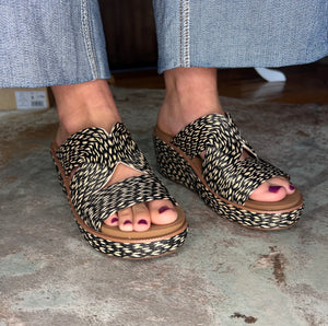Corkys Golden Hour Wedge Black Combo