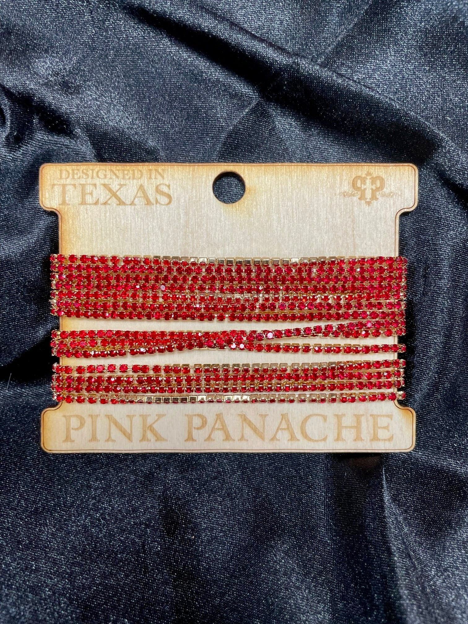 Red Rhinestone Bracelet Set