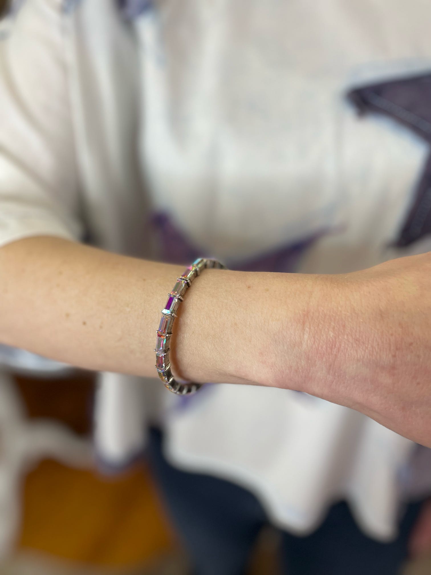 AB Baguette Crystal Bracelet