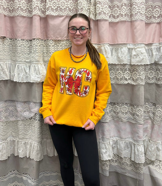 KC Bow Gold Sweatshirt
