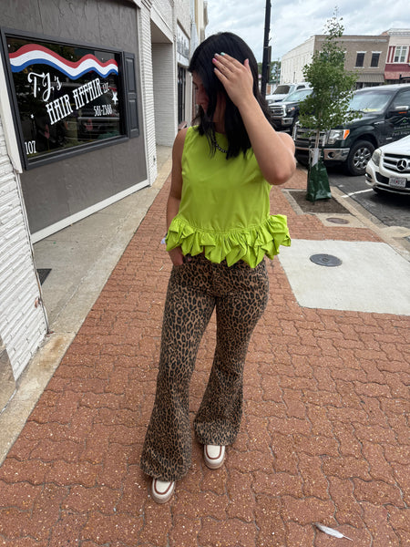 Judy Blue Mr Jaqueline Flare Leopard Luxe