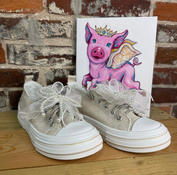 Very G Aman Slip On Shoe in Natural Pearls