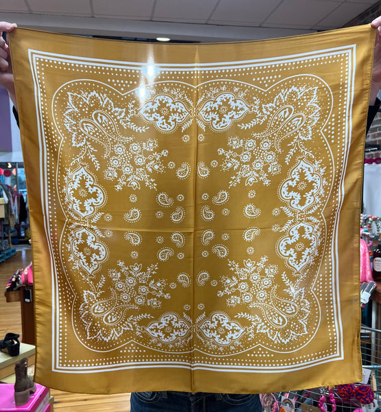 Small Buffalo Bandana Wild Rags Mustard