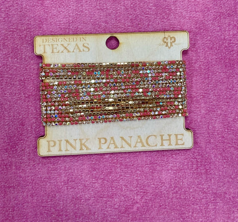 Rhinestone Bracelet Set Fuchsia