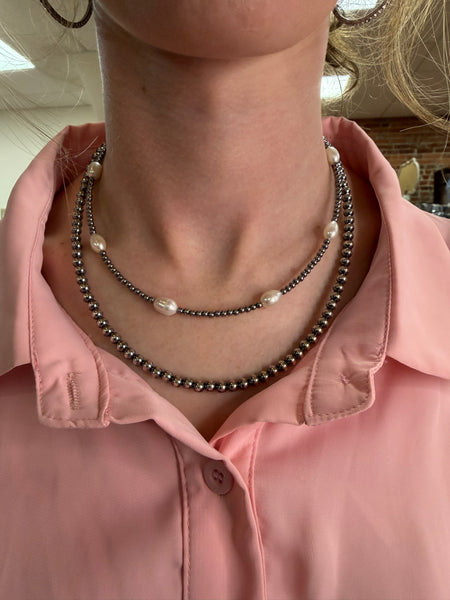 Freshwater Pearls w/ Sterling Silver Pearls Necklace