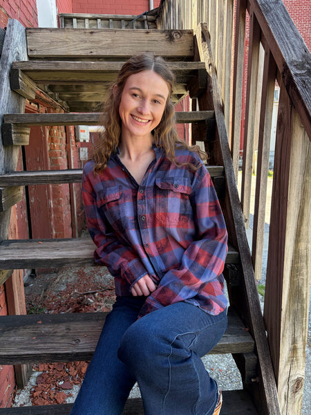 Distressed Flannel Bar Fight Blues