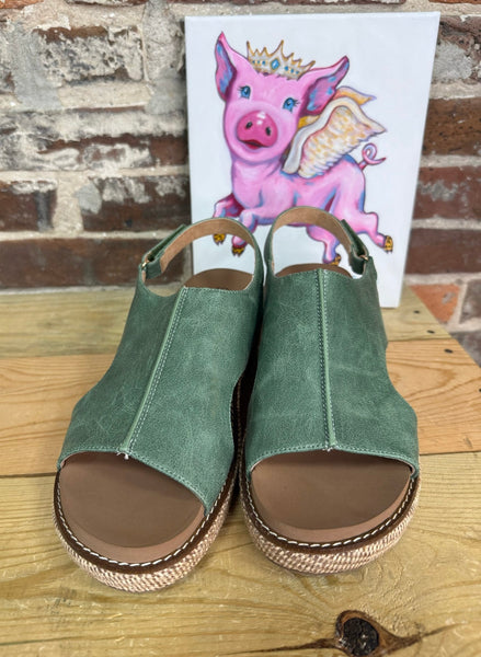 Corkys Wedges Volta II Leaf Green
