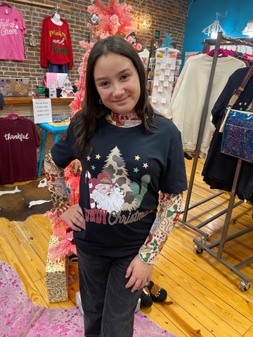 Howdy Santa Mesh Top