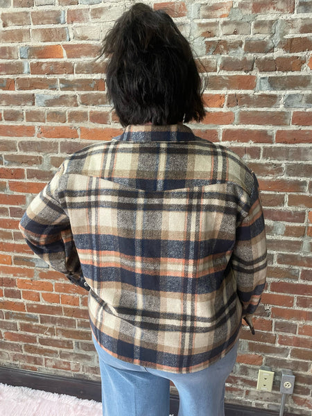 Brown Flannel Western Yoke Jacket