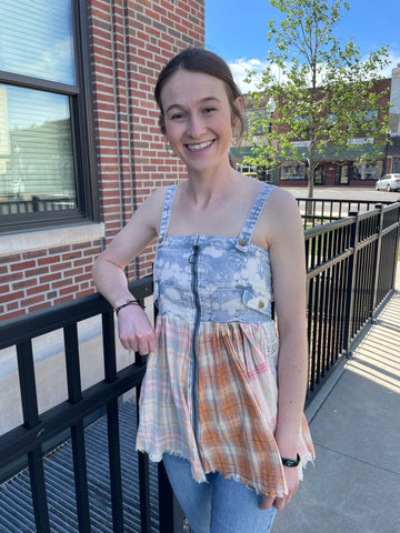 Denim Patchwork Top