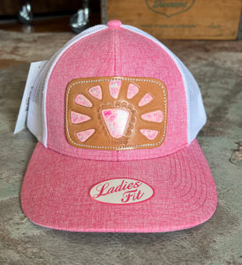 Heather Pink/White Baby Pink Squash Hat