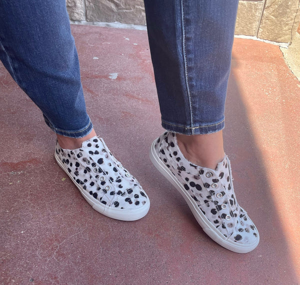 Babalu Slip On Sneaker Black/White Dots