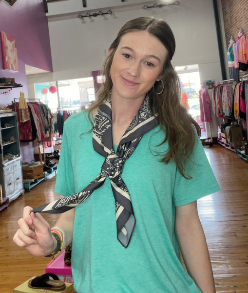 Charcoal Paisley Creek Wild Rag