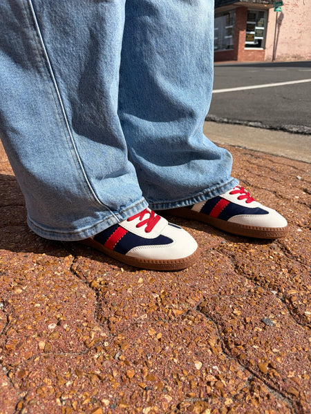 Corkys Heads Up Sneaker Red White Blue
