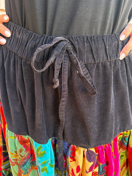 A Rare Bird One Size Velvet Skirt