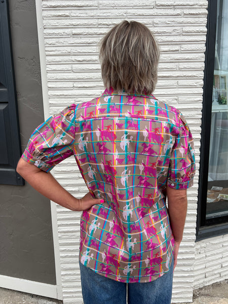 Plaid Posse Top