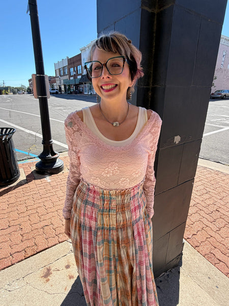 A Rare Bird Pink Lace Top