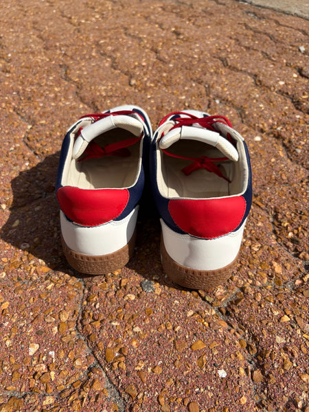 Corkys Heads Up Sneaker Red White Blue