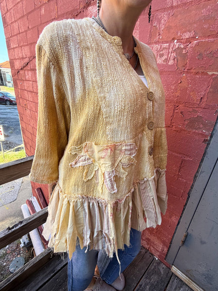 A Rare Bird Yellow Shacket One Size