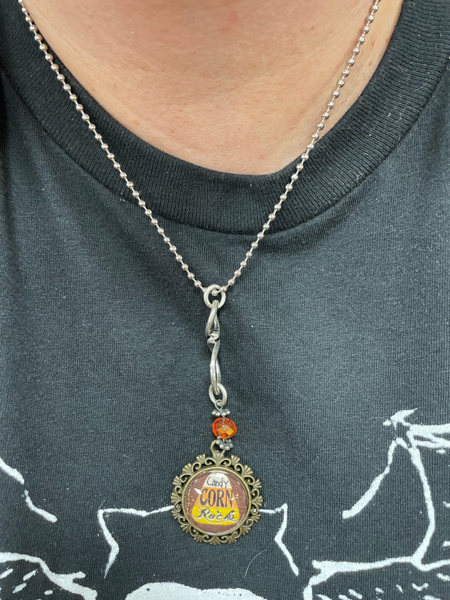 Candy Corn Charm Necklace