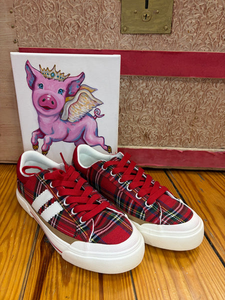 Corkys Thats Her Sneaker Red Plaid