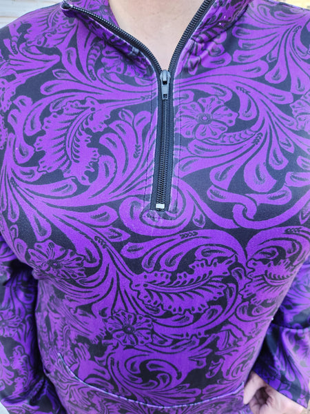 Tailgate Party Pullover Purple & Black