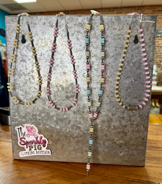 Jaci Fun Color Lariat Necklace