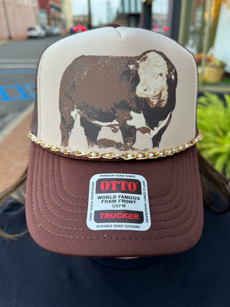 Hereford Hat w/ Gold Chain